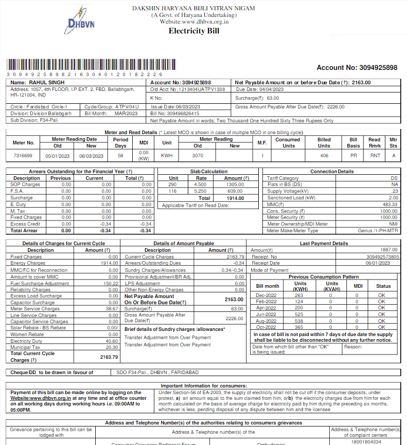 Minol USA business utility bill 